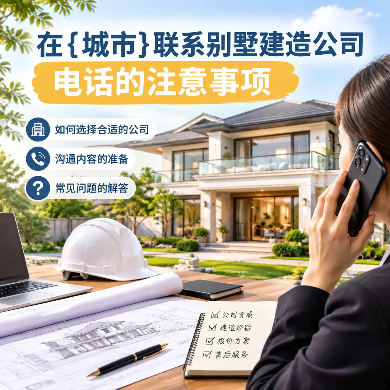 在德江联系别墅建造公司电话的注意事项